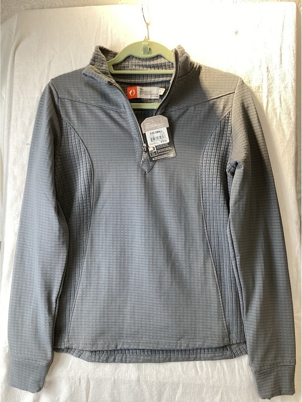 The American Outdoorsman NWT Women S Grey Quarter Mock Neck Pullover